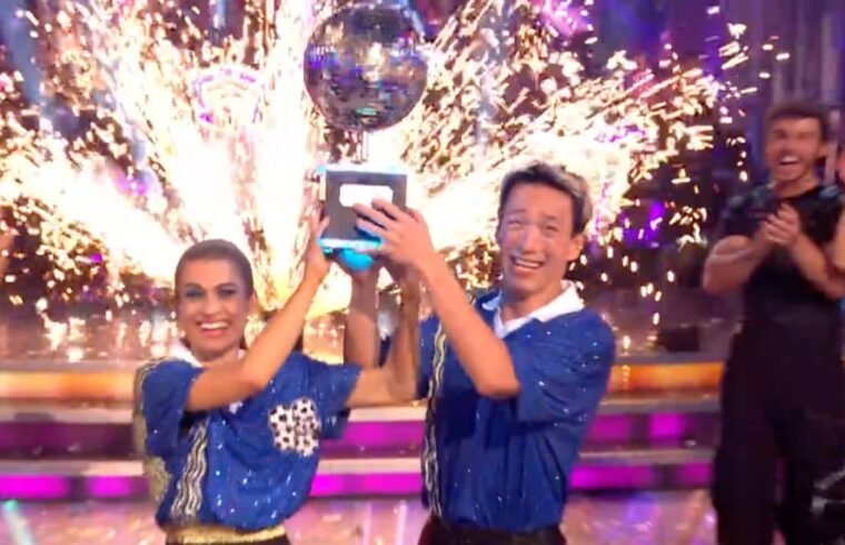 Footballer Karen takes glitterball trophy