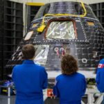 observing Artemis II inside factory