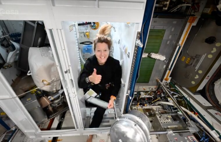 Toilet maintenance in orbit on the ISS