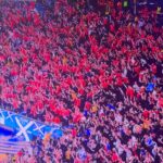 fans in stadium erupted