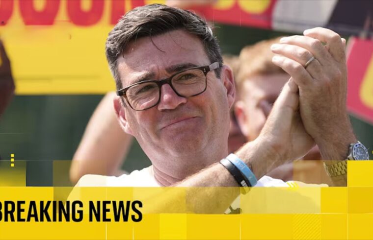 Andy Burnham delivers speech in Central London