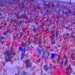 an overjoyed crowd in Atlanta