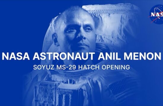NASA Astronaut Anil Menon Soyuz MS-29 Hatch Opening