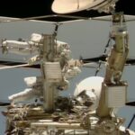 astronauts hard at work